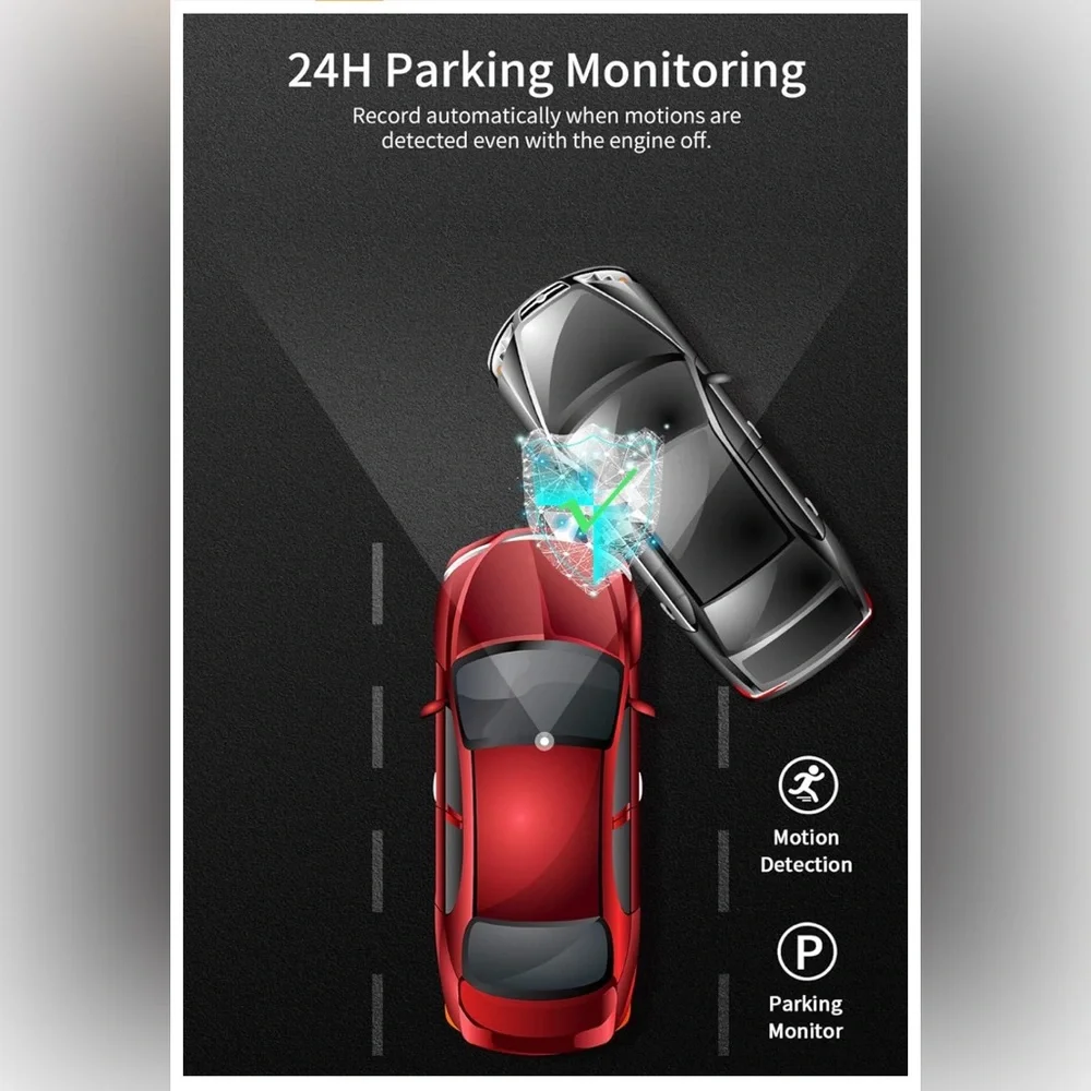 Milerong 1080P FHD Dash Camera for Cars Dash Cam Front and Rear